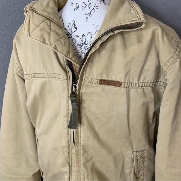 Vintage Abercrombie & Fitch Jacket Cargo Khaki SM - Picture 2 of 9